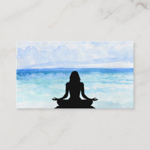 *~* Sea Ocean Beach Mindfulness Meditation Yoga Visitenkarte