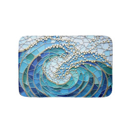 Sea of Waves Mosaic Art Badematte