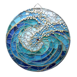 Sea of Waves Mosaic Art Dartscheibe