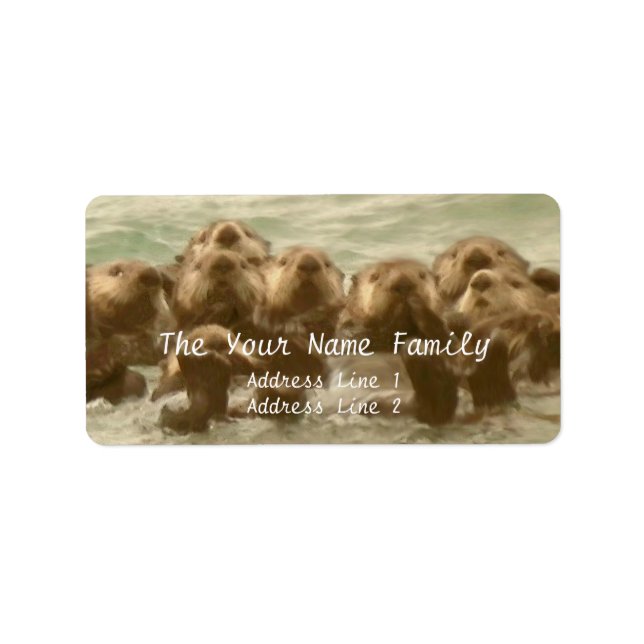 Sea Otter Adressaufkleber (Vorne)