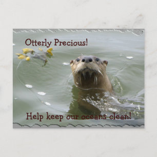 Sea Otter Anti-Verschmutzung Postkarte