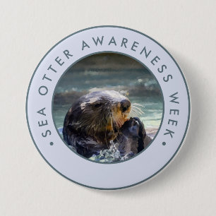 Sea Otter Awareness Week, Aquarell Button