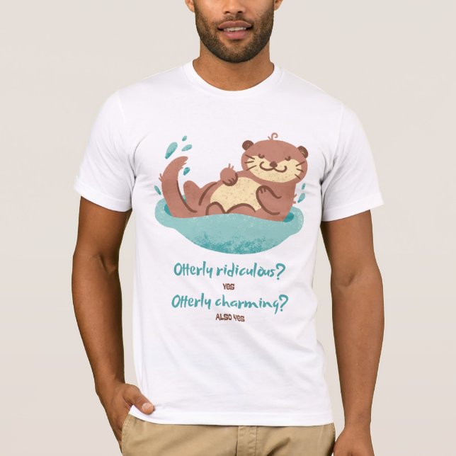 Sea Otter Design T-Shirt (Vorderseite)