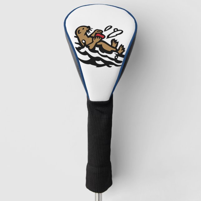 Sea otter Golf Head Cover Headcover (Vorderseite)