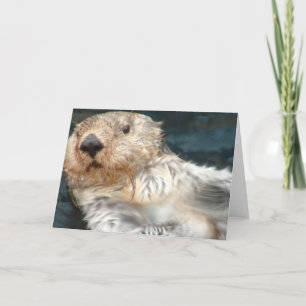 Sea Otter Greycard Karte