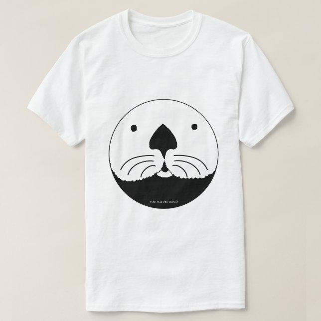 Sea Otter looking out of the round window T-Shirt (Design vorne)