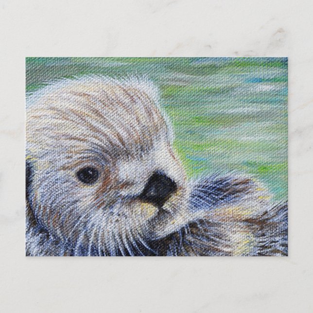 Sea Otter Painting Postkarte (Vorderseite)