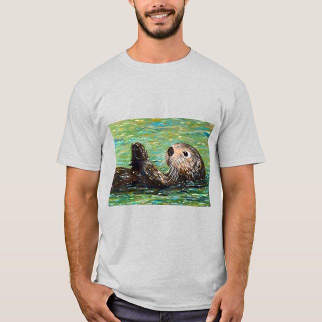 Sea Otter Painting T-Shirt (Vorderseite)