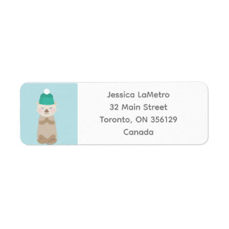 Sea Otter Winter Town Return Address Label