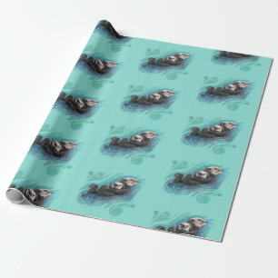Sea Otter Wrapping Paper Roll Geschenkpapier