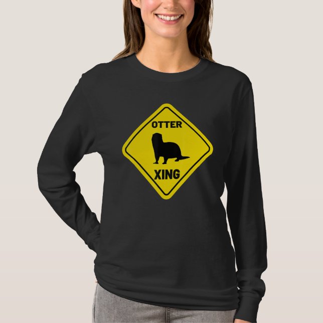 Sea Otter Xing  Animal  Women's River Otter T-Shirt (Vorderseite)