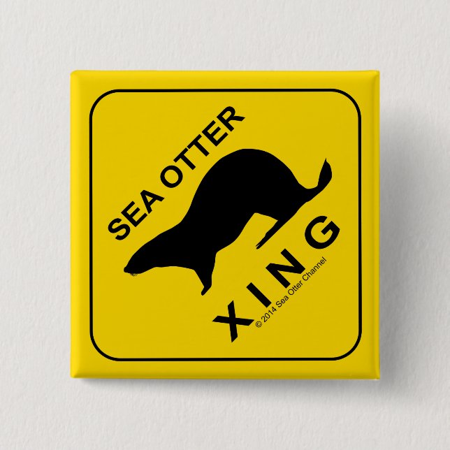 Sea Otter Xing Button (Vorderseite)