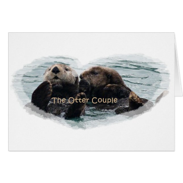 Sea Otters im Herzen (Vorderseite (Horizontal))
