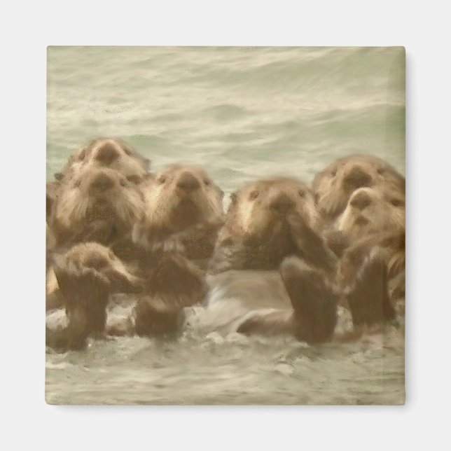 Sea Otters Magnet (Vorne)