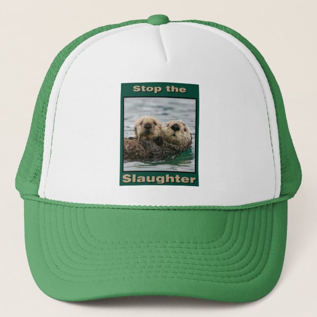 Sea Otters - Stoppt das Schlachten Truckerkappe (Vorderseite)