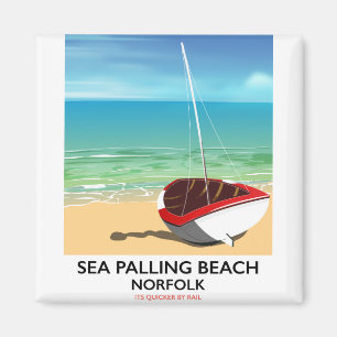 Sea Palling Beach Norfolk Strandposter Magnet