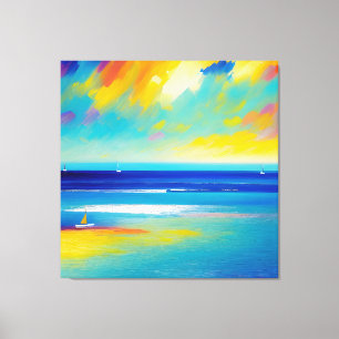 Sea Scape 10 "Auf dem Sand stecken". Leinwanddruck