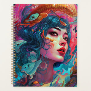 Sea Serpent Hair Lady Imaginaire Art