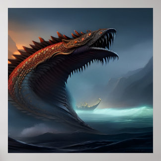 Sea Serpent - Jörmungandr Poster