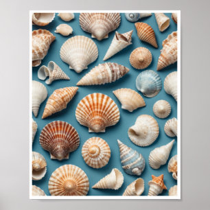 Sea Shell Wall Art Home Décor Room Poster