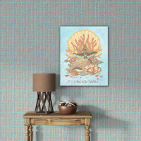 Sea Shore Beach Vibe Aquamarines und Lila Poster