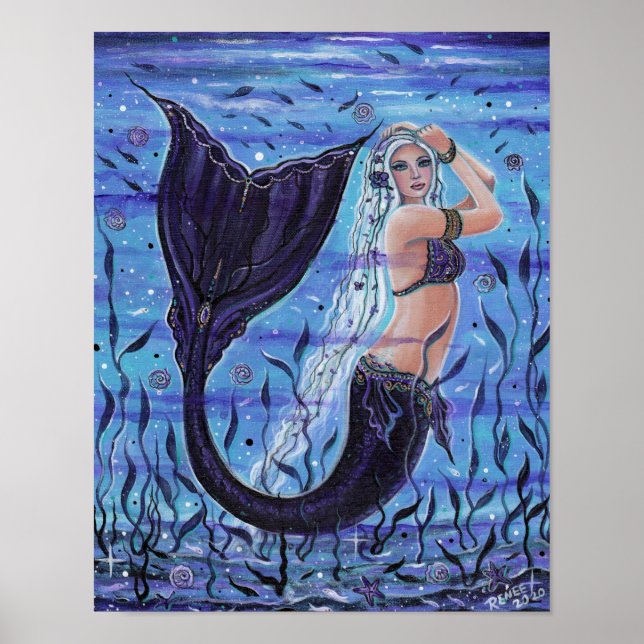 Sea Sinti und Roma mermaid von Renee Lavoie Poster (Vorne)