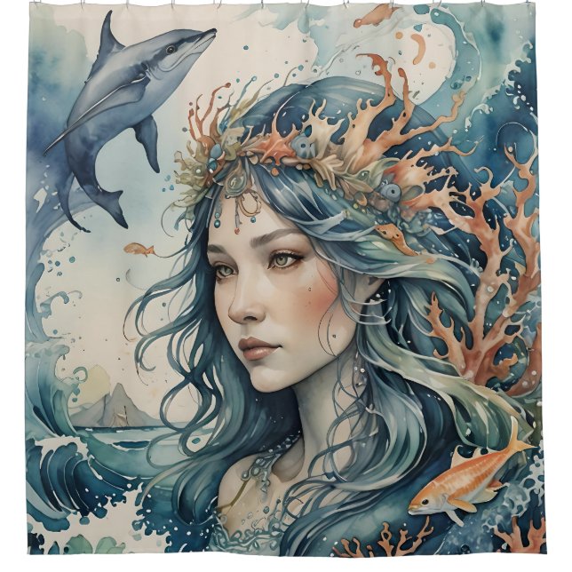 Sea Spirit Duschvorhang (Vorderseite)