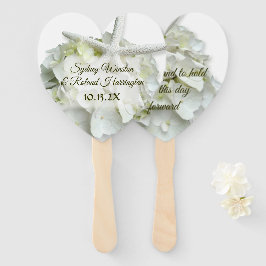 Sea Star Hydrangea White Wedding Han Fächer