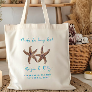 Sea Stars Couple Wedding Vielen Dank Tragetasche