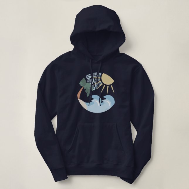 Sea, Sun, Sand Hoodie (Design vorne)