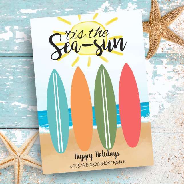 Sea Sun TropicalBeach Surfboard Küste Weihnachten (Von Creator hochgeladen)