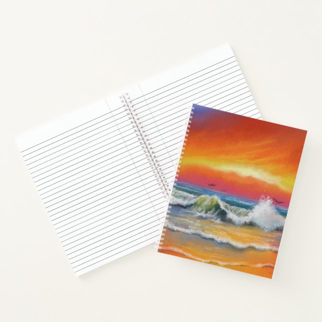 Sea Sunrise Notebook Notizbuch (Innenseite)