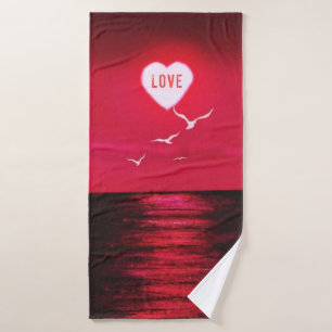 Sea Sunset Bath Handtuch Romantische Liebe Design Badehandtuch
