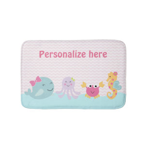 Sea Sweeties Girl Sea Life Badematte