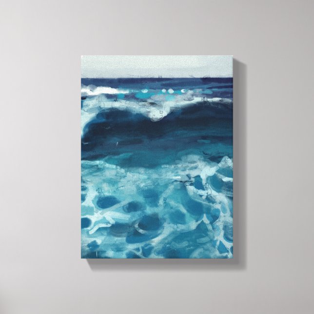 Sea Tide Painting - Still-Life Illustration Leinwanddruck (Vorderseite)