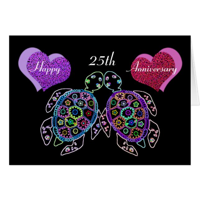 Sea Turtle 25. Annicersary Card (Vorderseite (Horizontal))