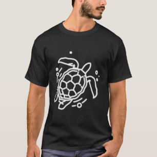 Sea Turtle Abzeichen Patch Line Art Icon Kontur Ge T-Shirt