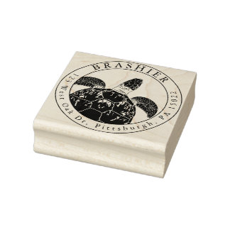 Sea Turtle Address Briefmarke Gummistempel