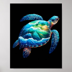 Sea Turtle Animal Earth Day Women Men Kids Earth D Poster