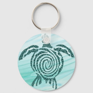 Sea Turtle Art Schlüsselanhänger (Rett der Schil