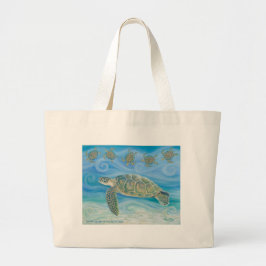 Sea Turtle Artwork Toe Bag Jumbo Stoffbeutel