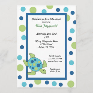 Sea Turtle Baby Dusche oder Geburtstagsparty laden Einladung