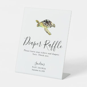 Sea Turtle Baby Duwer Windschutzscheibe Raffle Gam Sockelschild