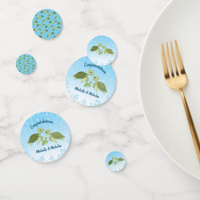 Sea Turtle Baby Shower Co-Ed Gender Neutral Konfetti (Gruppe)