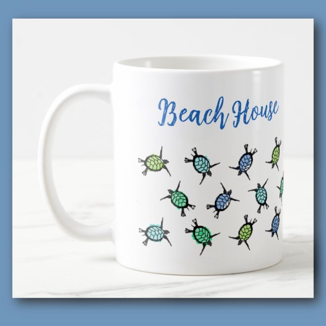 Sea Turtle Beach House Kaffeetasse (Von Creator hochgeladen)