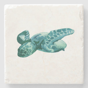 Sea Turtle Beach Marmor Stone Untersetzer