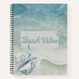 Sea Turtle Beach Theme Spiral Notebook Notizbuch