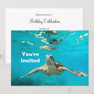 Sea Turtle Birthday Einladung