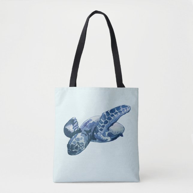 Sea Turtle Blue Toag Tasche (Vorderseite)