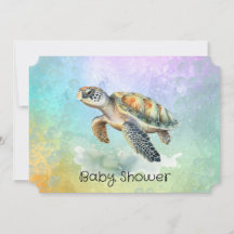 Sea Turtle Color Bubbles Baby Dusche